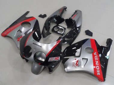 Custom 1990-1998 Honda CBR250RR MC22 Motorcycle Fairings - Silver Red Glossy Black UK