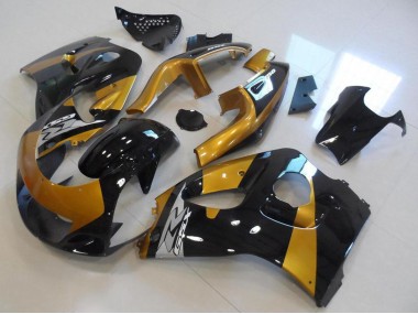 Custom 1996-2000 Suzuki GSXR 600 Motorcycle Fairings - Gold Black UK