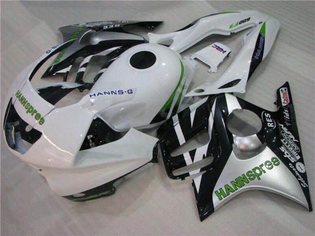 1995-1996 Honda CBR600 F3 Motorcycle Fairings - White Silver Green Hannspree UK