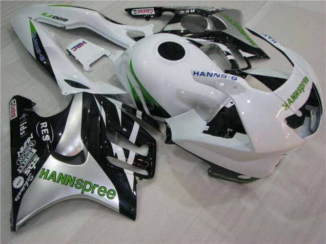 1995-1996 Honda CBR600 F3 Motorcycle Fairings - White Silver Green Hannspree UK