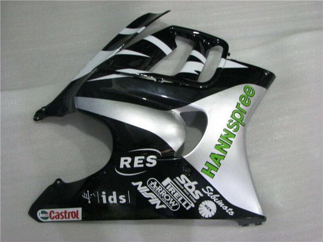 1995-1996 Honda CBR600 F3 Motorcycle Fairings - White Silver Green Hannspree UK