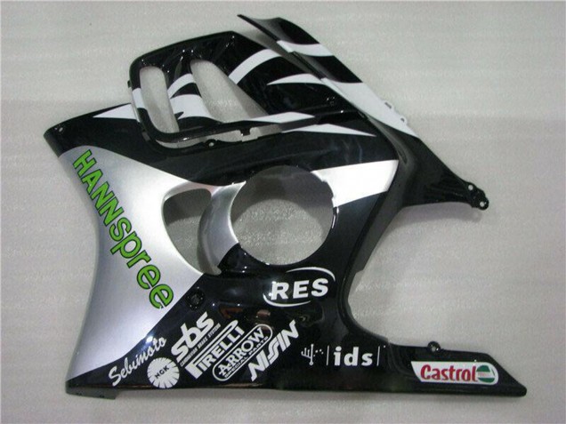 1995-1996 Honda CBR600 F3 Motorcycle Fairings - White Silver Green Hannspree UK