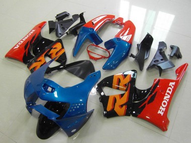 Custom 1998-1999 Honda CBR900RR 919 Motorcycle Fairings - Red Blue Glossy Black UK
