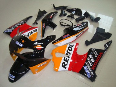 Custom 1998-1999 Honda CBR900RR 919 Motorcycle Fairings - Orange White Red Glossy Black Repsol UK