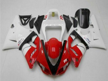 Custom 1998-1999 Yamaha YZF R1 Motorcycle Fairings - White Red Black UK