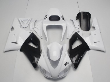Custom 1998-1999 Yamaha YZF R1 Motorcycle Fairings - Pearl White Black UK