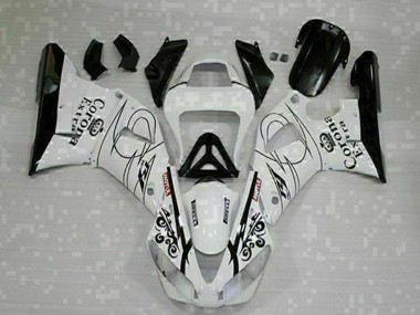 Custom 2000-2001 Yamaha YZF R1 Motorcycle Fairings - White Black Corona Extra UK