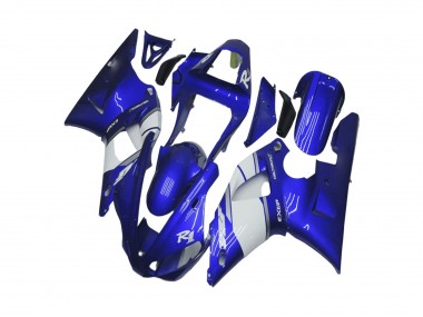 Custom 2000-2001 Yamaha YZF R1 Motorcycle Fairing - Blue White UK