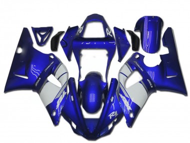 Custom 2000-2001 Yamaha YZF R1 Motorcycle Fairing - Blue White UK