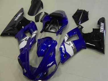 Custom 2000-2001 Yamaha YZF R1 Motorcycle Fairings - Blue White Black UK