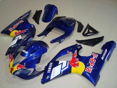 Custom 2000-2001 Yamaha YZF R1 Motorcycle Fairings - Blue White Yellow Red Bull UK