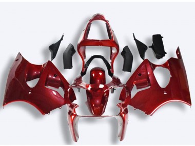Custom 2000-2002 Kawasaki ZX6R Motorcycle Fairings - Red UK
