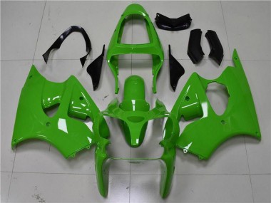 Custom 2000-2002 Kawasaki ZX6R Motorcycle Fairings - Green Black UK