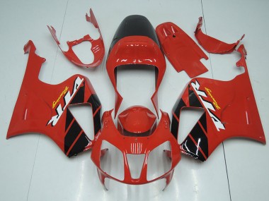 Custom 2000-2006 Honda VTR1000 Motorcycle Fairing Kits - Red Glossy Black Stripe UK