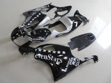 Custom 2000-2006 Honda VTR1000 Motorcycle Fairings - Glossy Black White SevenStars UK