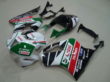 Custom 2000-2006 Honda VTR1000 Bike Fairing - White Red Green Glossy Black Castrol UK