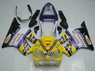 Custom 2001-2003 Honda CBR600 F4i Motorcycle Fairings - Yellow White Blue Black Red Nastro Azzurro UK