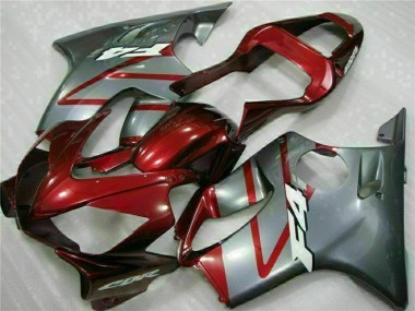 Custom 2001-2003 Honda CBR600 F4i Motorcycle Fairing Kits - Silver Red UK