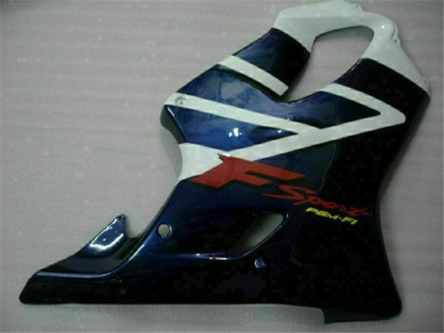 2001-2003 Honda CBR600 F4i Motorcycle Fairings - White Blue Black Stripe UK