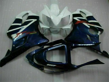 Custom 2001-2003 Honda CBR600 F4i Motorcycle Fairings - White Blue Black Stripe UK