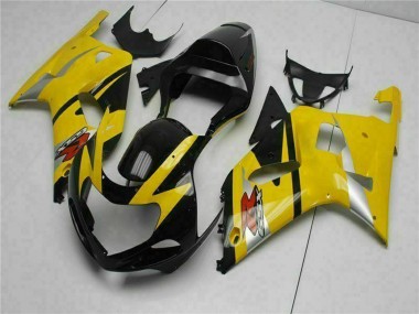 Custom 2001-2003 Suzuki GSXR 600/750 Motorcycle Fairings - Yellow Black UK