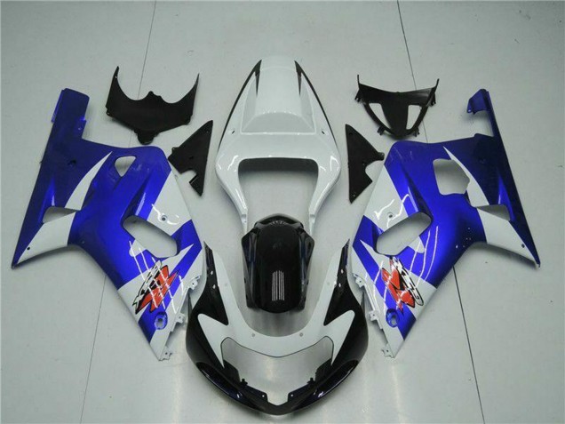 2001-2003 Suzuki GSXR 600/750 Motorcycle Fairings - White Blue Black UK