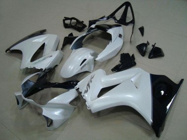 Custom 2002-2013 Honda VFR 800 Motorcycle Fairings - White Glossy Black Silver Decal UK