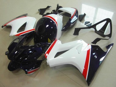 Custom 2002-2013 Honda VFR 800 Motorcycle Fairing - White Red Dark Blue UK