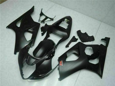 Custom 2003-2004 Suzuki GSXR 1000 Motorcycle Fairings - Matte Black Red UK