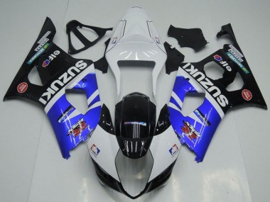 Custom 2003-2004 Suzuki GSXR 1000 Motorcycle Fairings - White Blue Black Red Elf UK