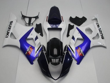 Custom 2003-2004 Suzuki GSXR 1000 Motorcycle Fairings - White Blue Glossy Black Red UK