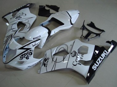 Custom 2003-2004 Suzuki GSXR 1000 Motorcycle Fairings - White Black Corona UK