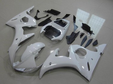 Custom 2003-2004 Yamaha YZF R6 Motorcycle Fairings - Glossy White UK