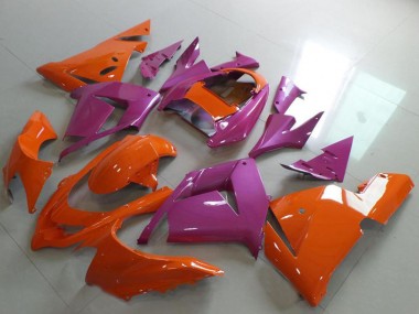 Custom 2004-2005 Kawasaki ZX10R Motorcycle Fairings - Orange and Pink UK