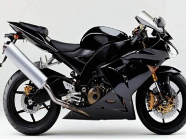 Custom 2004-2005 Kawasaki ZX10R Motorcycle Fairings - Glossy Black Matte Black UK