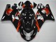 2004-2005 Suzuki GSXR 600/750 Motorcycle Fairings - Glossy Black Red Stripe UK