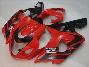 Custom 2004-2005 Suzuki GSXR 600/750 Motorcycle Fairings - Red Black UK