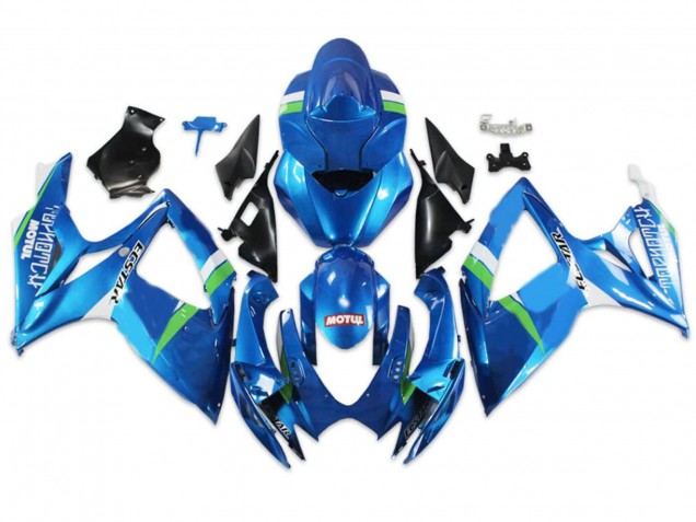 2004-2005 Suzuki GSXR 600/750 Motorcycle Fairings - Blue Green White UK