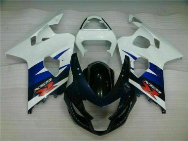 Custom 2004-2005 Suzuki GSXR 600/750 Motorcycle Fairings - White Blue Glossy Black Red UK