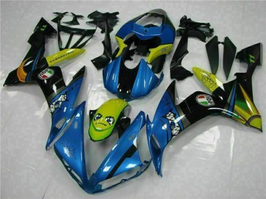 Custom 2004-2006 Yamaha YZF R1 Motorcycle Fairings - Blue Yellow Shark UK