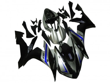 Custom 2004-2006 Yamaha YZF R1 Motorcycle Fairings - Silver Blue Black UK