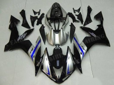 Custom 2004-2006 Yamaha YZF R1 Motorcycle Fairings - Silver Blue Black UK