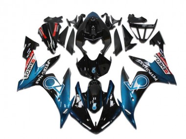 Custom 2004-2006 Yamaha YZF R1 Motorcycle Fairings - Teal Blue Glossy Black Red Petronas ENEOS UK