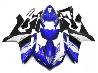 Custom 2004-2006 Yamaha YZF R1 Motorcycle Fairings - Blue White Black UK