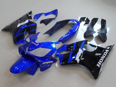 Custom 2004-2007 Honda CBR600 F4i Motorcycle Fairing - Blue Glossy Black UK