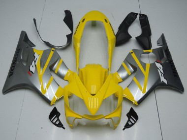 Custom 2004-2007 Honda CBR600 F4i Motorcycle Fairings - Yellow Silver UK