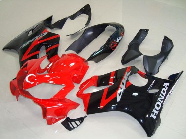 Custom 2004-2007 Honda CBR600 F4i Motorcycle Fairing Kits - Red Glossy Black UK