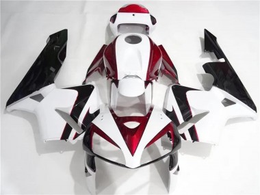 Custom 2005-2006 Honda CBR600RR Motorcycle Fairings Kits - White Red Black UK