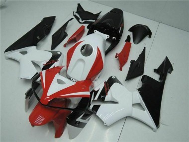 Custom 2005-2006 Honda CBR600RR Motorcycle Fairing Kits - White Red Black UK
