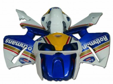 Custom 2005-2006 Honda CBR600RR Motorcycle Fairings - Blue Gold Red White Rothmans UK